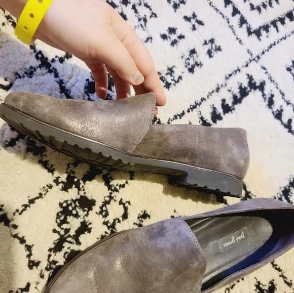 Paul Green Gray Shimmer Loafer Flat Shoes 8 - Picture 12 of 15